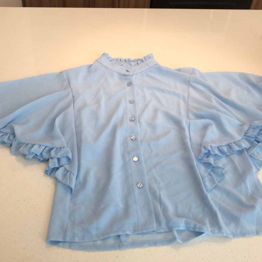 Pastel blue blouse